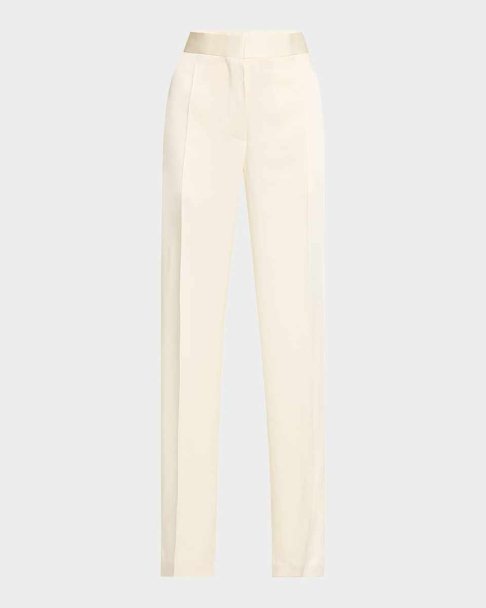 Mid-Rise Straight-Leg Trousers